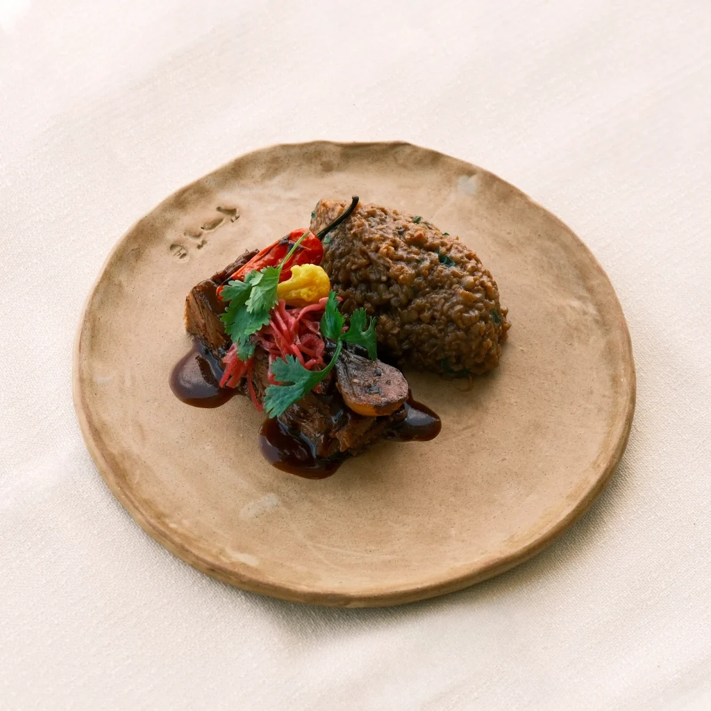 Freek with Smoked Beef Terrine